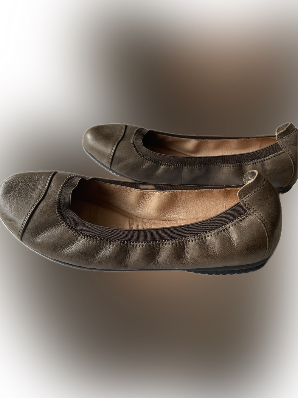 Josef Seibel Brown Leather Slip-On Ballet Flats